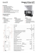 UNICO WKŁAD KOMINKOWY DRAGON 9 DUO LIFT RASTER