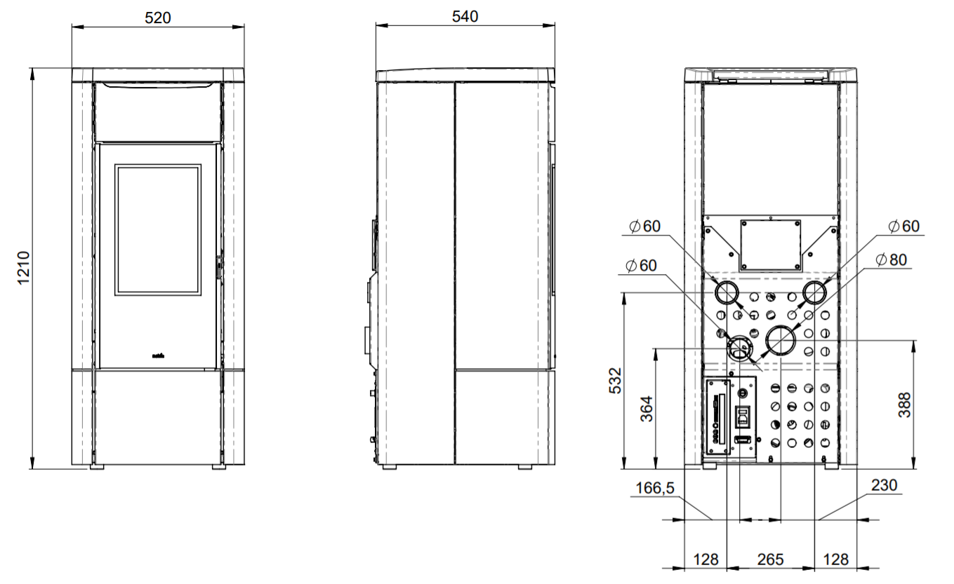 Piecyk na pellet Nobis A11 C2 Zenith